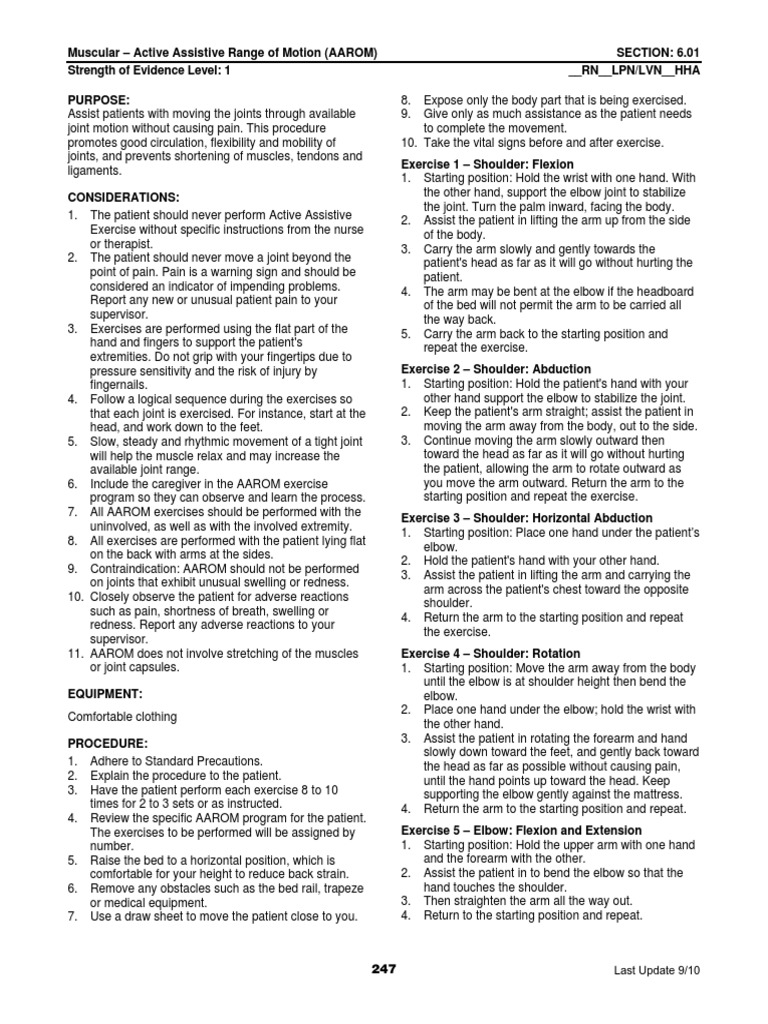 Assistive Range Of Motion