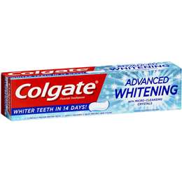Colgate Advanced Whitening Toothpaste Whiter Teeth 190G Woolworths Colgate Advanced Whitening Toothpaste Whiter Teeth 190G Woolworths