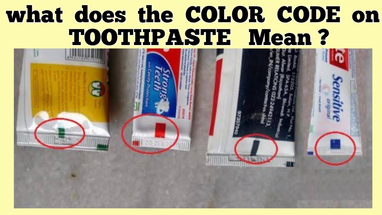 Color Code Of Toothpaste