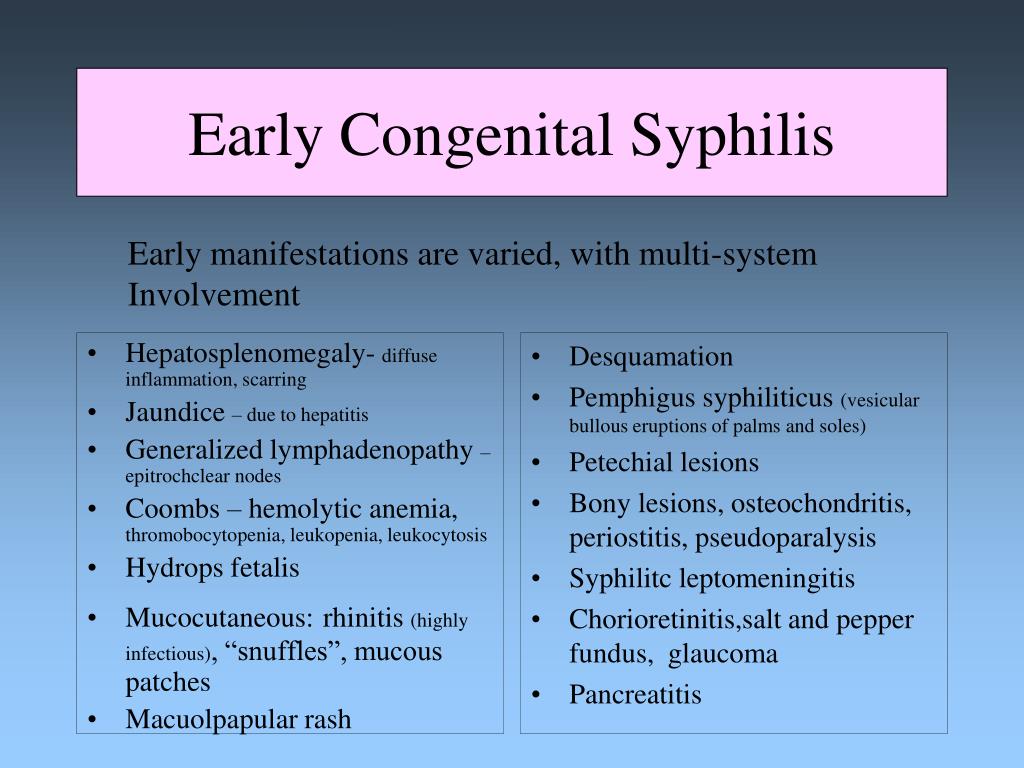 Congenital Syphilis Photos