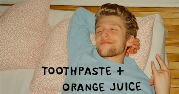 Toothpaste And Orange Juice