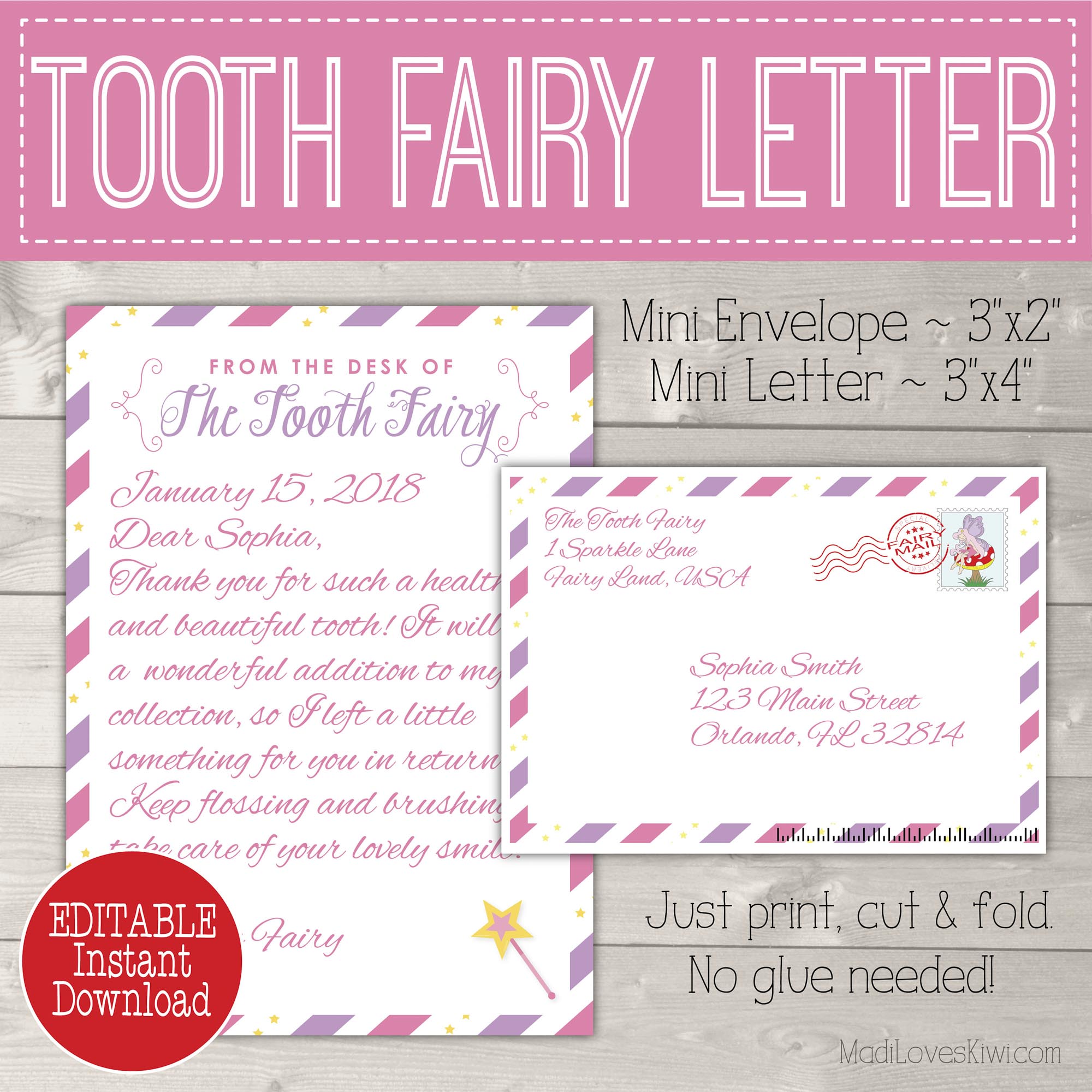 What Does Tooth Fairy Letter Say? Template Inside